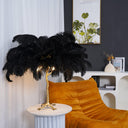 Ostrich Feather Table Lamp - LUUGAA