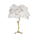 Ostrich Feather Table Lamp - LUUGAA