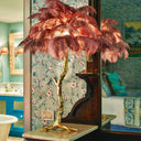 Ostrich Feather Table Lamp - LUUGAA