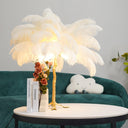 Ostrich Feather Table Lamp - LUUGAA