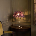 Ostrich Feather Table Lamp - LUUGAA