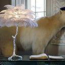 Ostrich Feather Table Lamp - LUUGAA