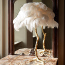 Ostrich Feather Table Lamp - LUUGAA