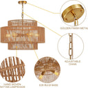 Pure Sky Rattan Woven Pendant Light - LUUGAA