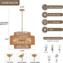Pure Sky Rattan Woven Pendant Light - LUUGAA