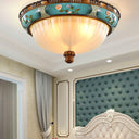 Retro Floral Resin Recessed Ceiling Light - LUUGAA