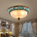 Retro Floral Resin Recessed Ceiling Light - LUUGAA