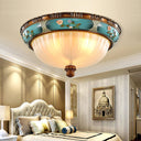 Retro Floral Resin Recessed Ceiling Light - LUUGAA