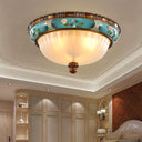 Retro Floral Resin Recessed Ceiling Light - LUUGAA