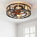 Round Farmhouse Style Modern ceiling Fan Light - LUUGAA