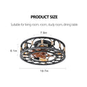 Round Farmhouse Style Modern ceiling Fan Light - LUUGAA