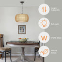 Sacred Radiance Rattan Woven Pendant Light - LUUGAA