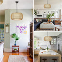 Sacred Radiance Rattan Woven Pendant Light - LUUGAA