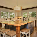 Sacred Radiance Rattan Woven Pendant Light - LUUGAA