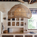 Shadow Halo Rattan Woven Pendant Light - LUUGAA