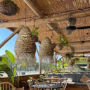 Straw Hat Rattan Woven Pendant Light - LUUGAA