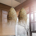 Straw Hat Rattan Woven Pendant Light - LUUGAA