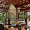 Straw Hat Rattan Woven Pendant Light - LUUGAA