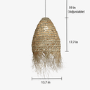 Straw Hat Rattan Woven Pendant Light - LUUGAA