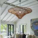 Time Funnel Rattan Woven Pendant Light - LUUGAA