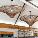 Time Funnel Rattan Woven Pendant Light - LUUGAA