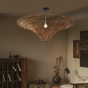Time Funnel Rattan Woven Pendant Light - LUUGAA