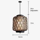 Time Village Rattan Woven Pendant Light - LUUGAA