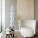 White Bamboo Floor Lamp - LUUGAA