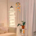 White Bamboo Floor Lamp - LUUGAA