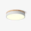 White Round Wooden Ceiling Lamp - LUUGAA