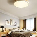 White Round Wooden Ceiling Lamp - LUUGAA