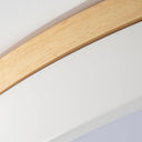 White Round Wooden Ceiling Lamp - LUUGAA