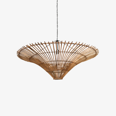 Time Funnel Rattan Woven Pendant Light