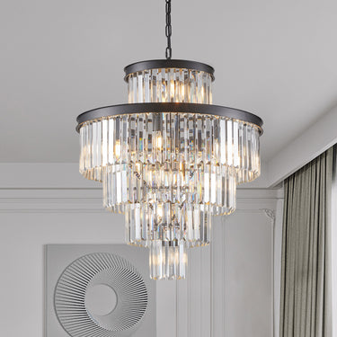 Elysian Black Crystal Chandelier