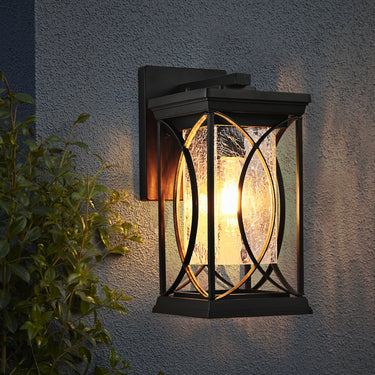 Obsidian Lantern Outdoor Wall Lamp