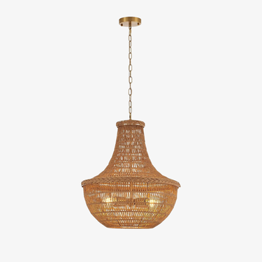 Meadow Breeze Rattan Woven Pendant Light