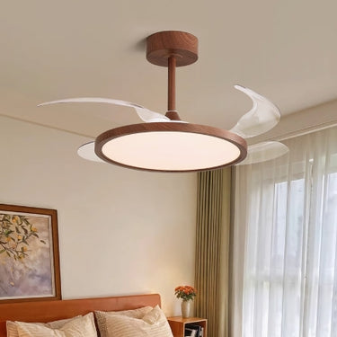 Natural Wood Style Ultra-Thin Fan Light