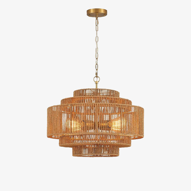 Lush Lantern Rattan Woven Pendant Light