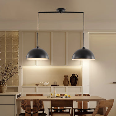 Luxe Duo Black Double Pendant Light