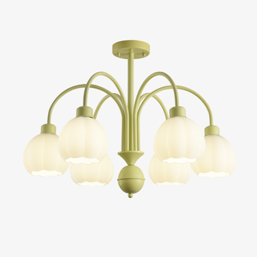 Modern Cream Pumpkin Chandelier - Cute & Eco-Friendly LB-QL-DD-7255 $329.00 Discover our modern Cream Pumpkin Chandelier with durable iron body, eco-friendly glass shade, and convenient button switch. Cute, stylish, and perfect for your home!