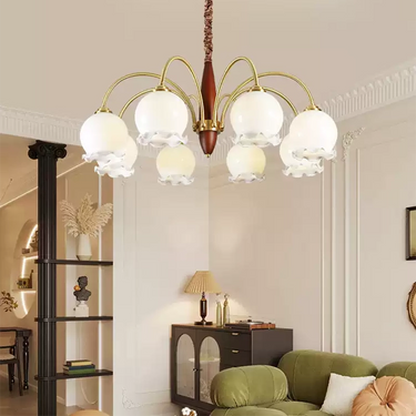 Vintage Bellflower Chandelier