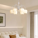 White Lily of the Valley Chandelier LB-ME-DD-9961 $169.00 【Craftsmanship and Material】Our White Lily of the Valley Chandelier features a baked paint finish, with the lamp body made of wrought iron for durability and eco-friendliness. The lampshade is made