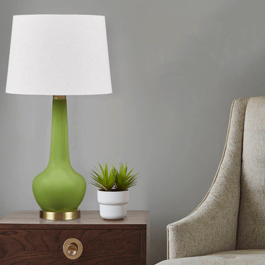 Genie-Inspired Green Ceramic Table Lamp