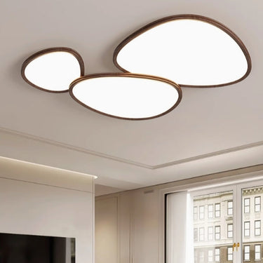 Pebble Walnut Ceiling Light