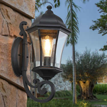 RetroGlow Outdoor Glass Wall Lamp