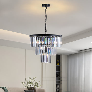 Dante Black Crystal Chandelier