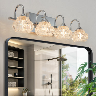 Brushed Crystal Vanity Light