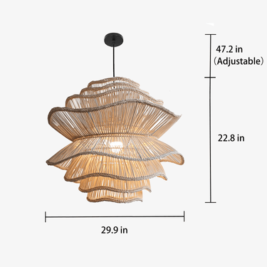 Afterglow Rattan Woven Pendant Light - LUUGAA