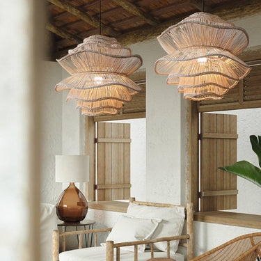 Afterglow Rattan Woven Pendant Light - LUUGAA