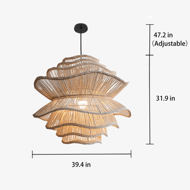 Afterglow Rattan Woven Pendant Light - LUUGAA